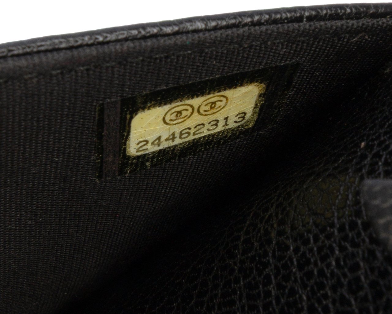 Chanel Studded Grained Calfskin Boy Wallet On Chain Zwart