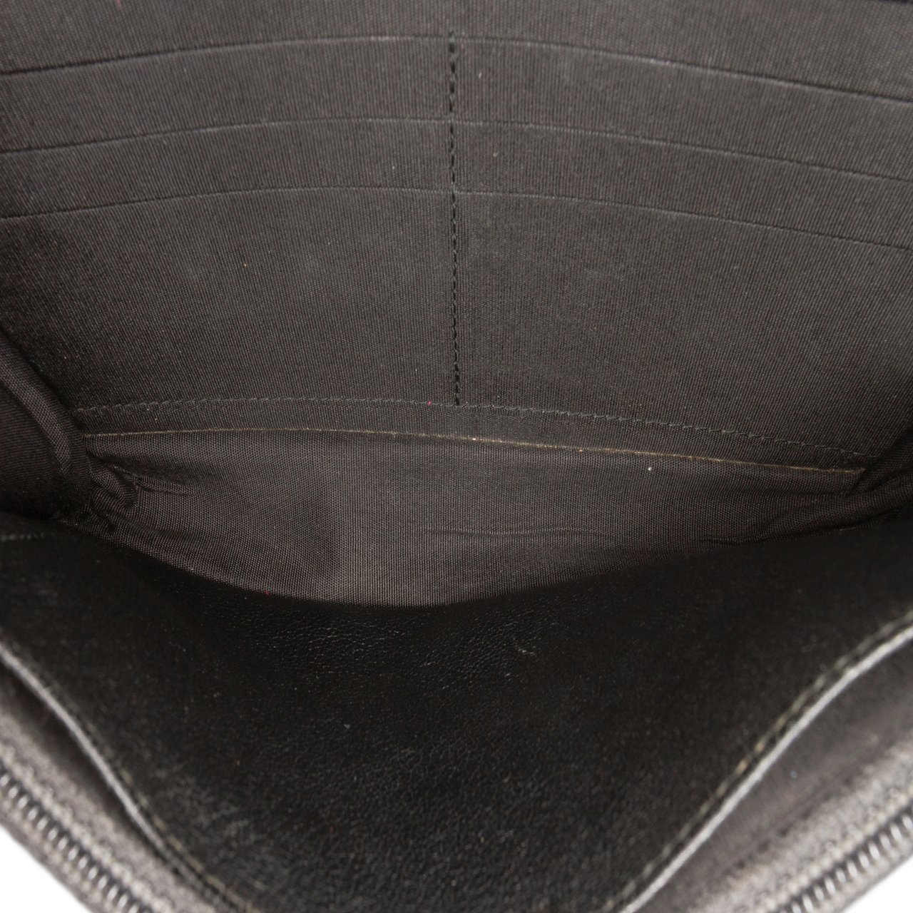 Chanel Studded Grained Calfskin Boy Wallet On Chain Zwart