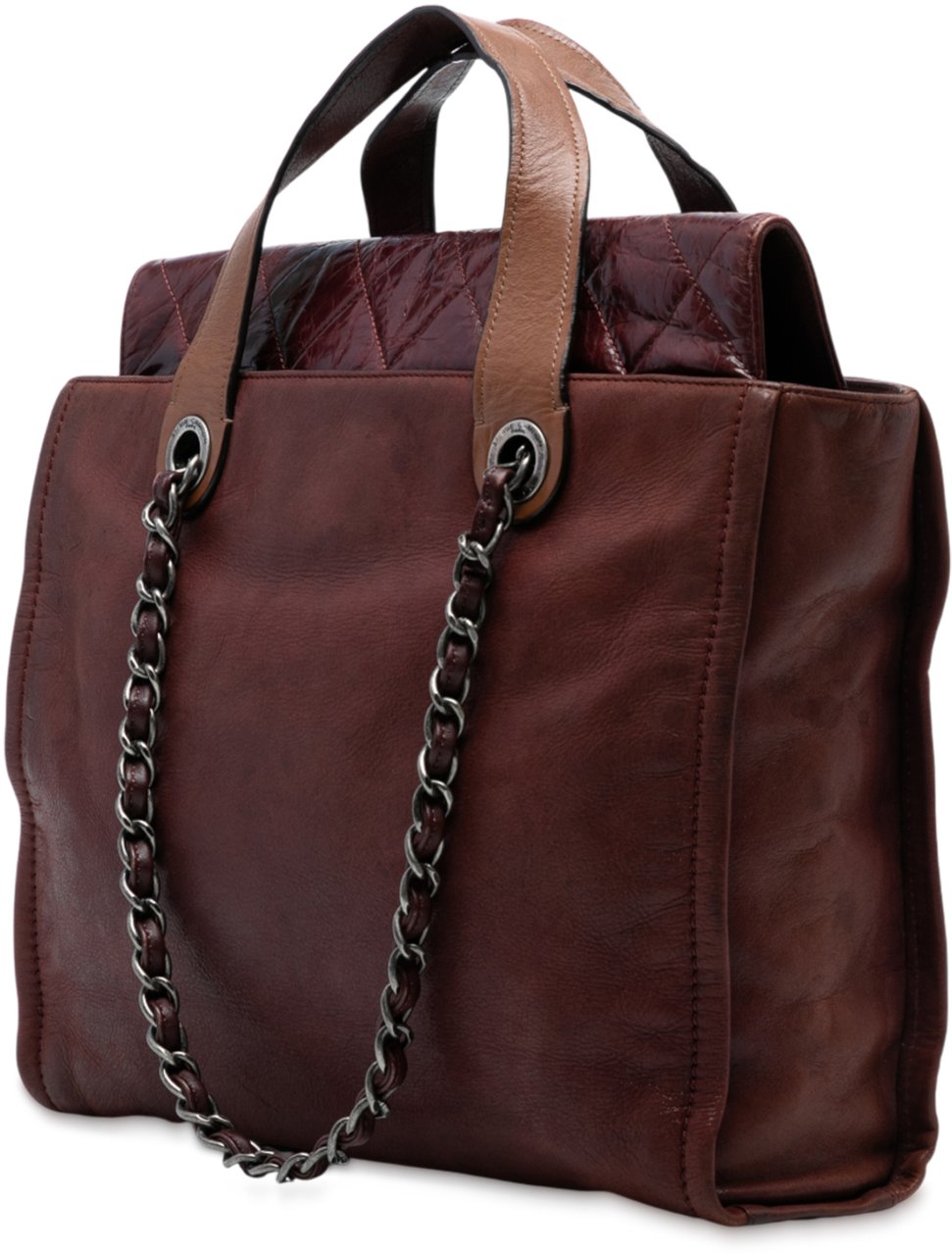 Chanel Iridescent Calfskin In The Mix Portobello Soft Tote Rood