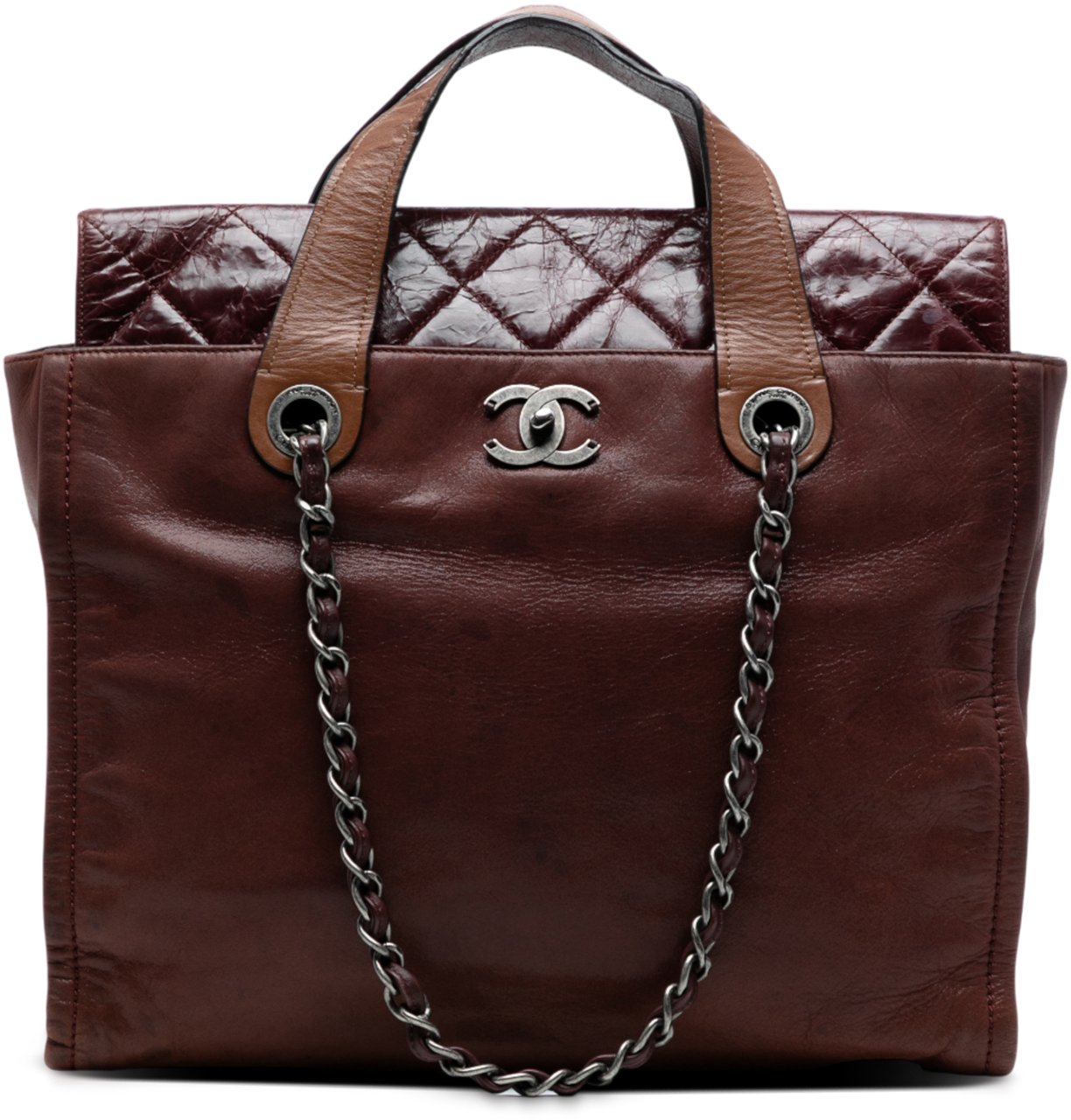 Chanel Iridescent Calfskin In The Mix Portobello Soft Tote Rood