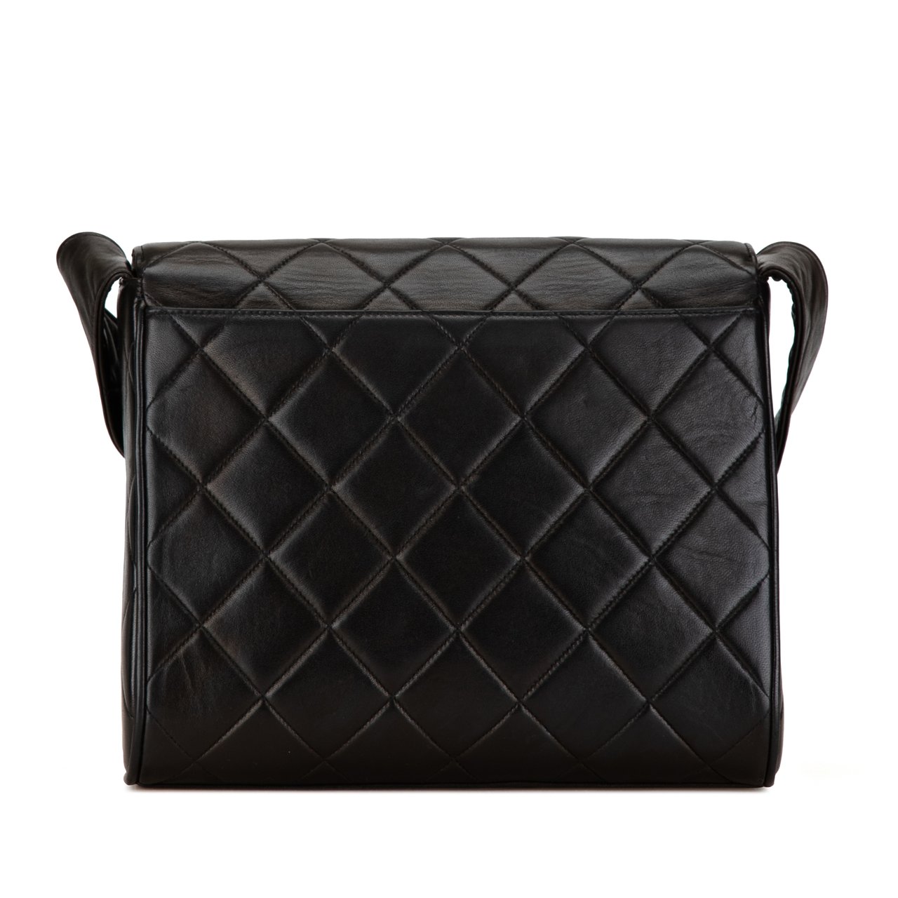 Chanel CC Quilted Lambskin Flap Zwart
