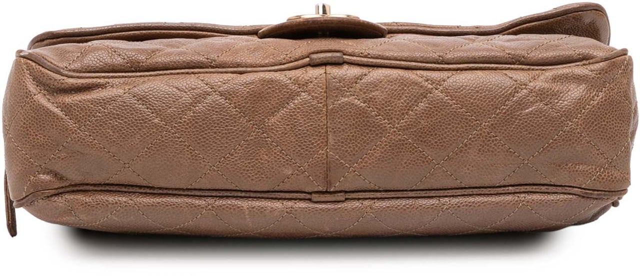 Chanel Large Quilted Caviar Shiva Flap Bruin