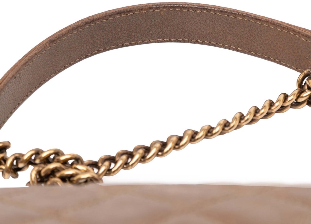 Chanel Large Quilted Caviar Shiva Flap Bruin