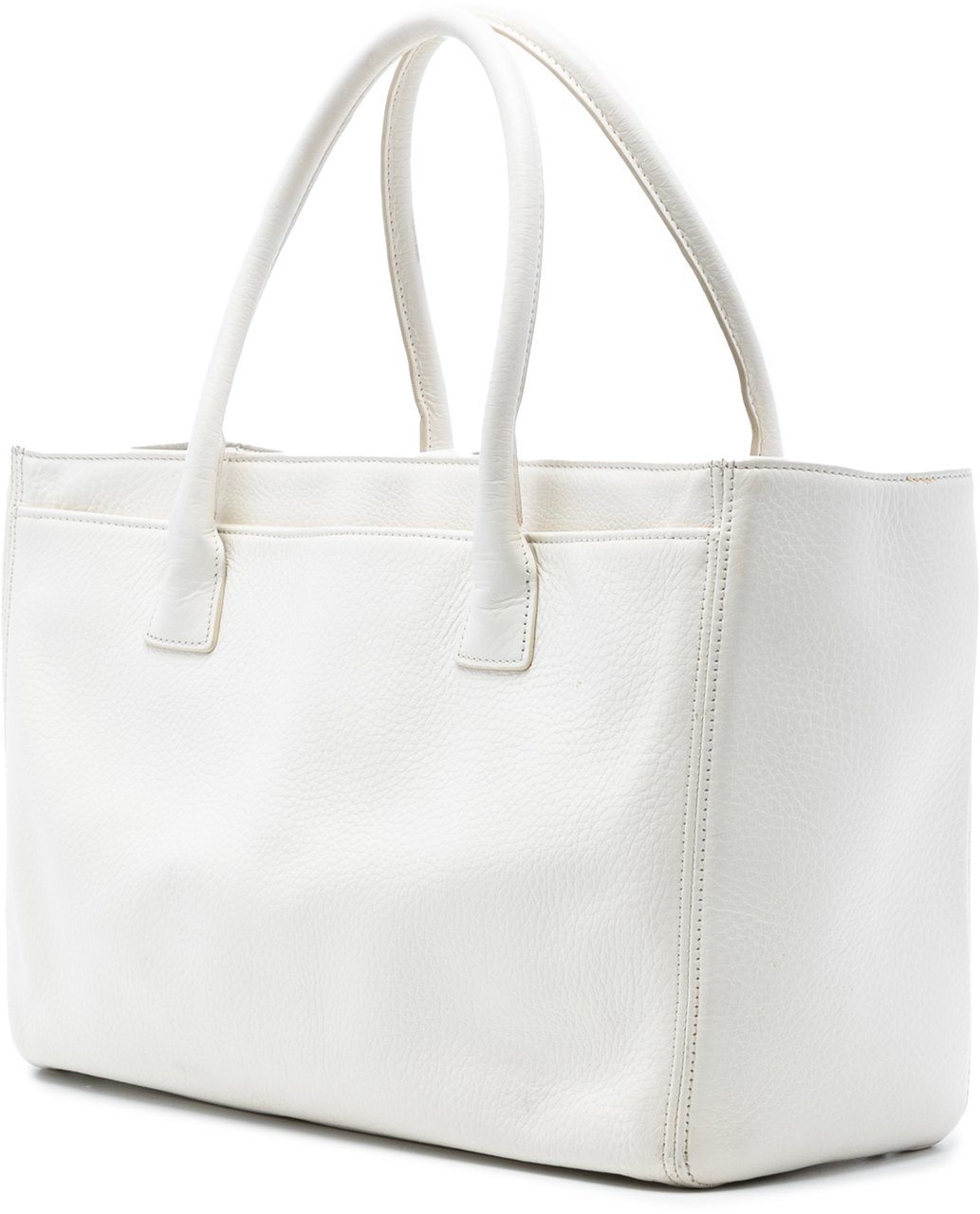 Chanel Medium Caviar Executive Cerf Tote Wit