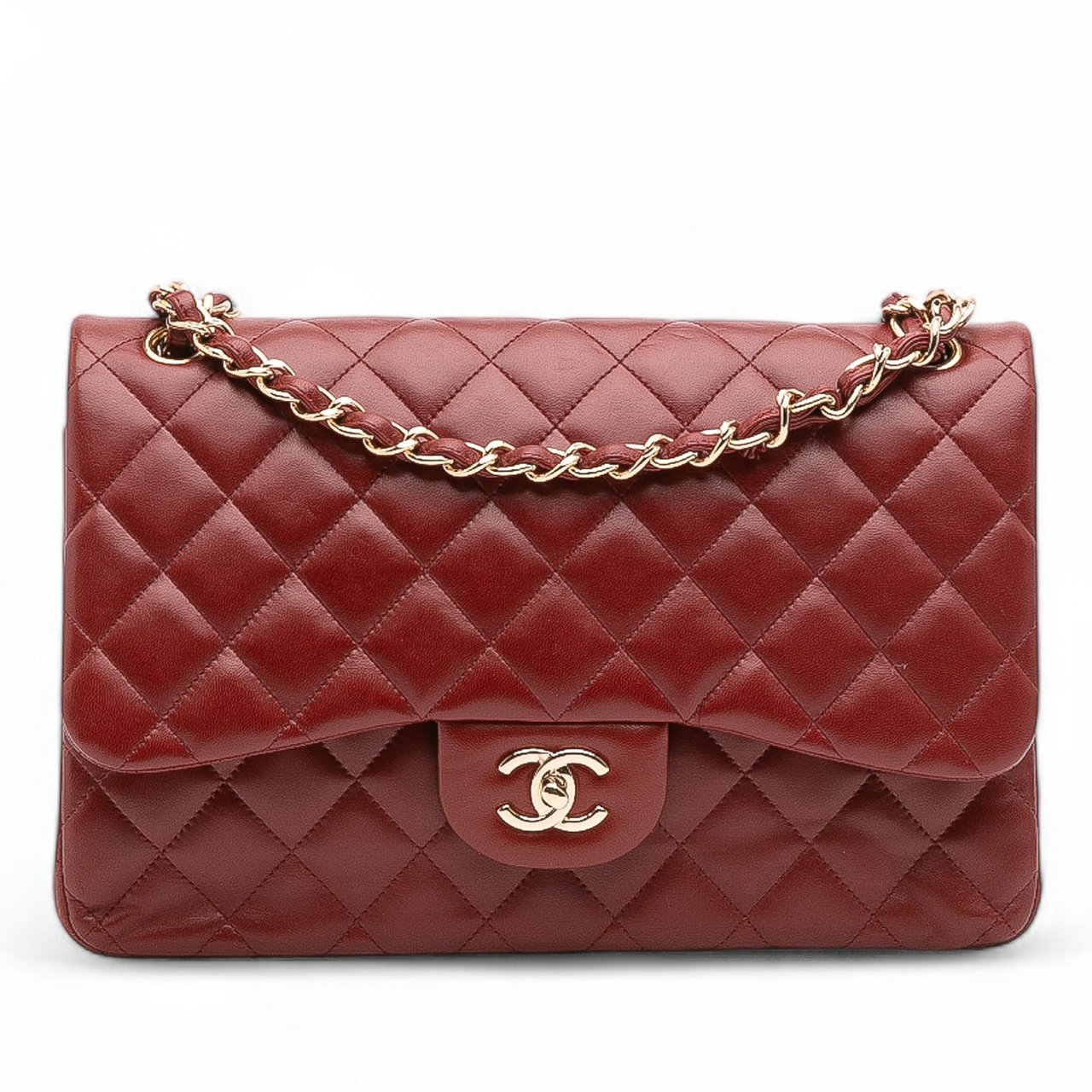 Chanel Jumbo Classic Lambskin Double Flap Rood
