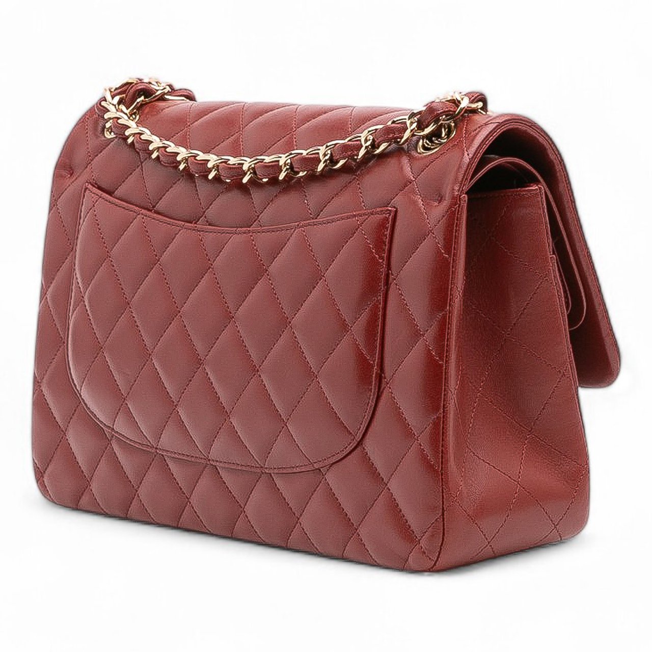 Chanel Jumbo Classic Lambskin Double Flap Rood