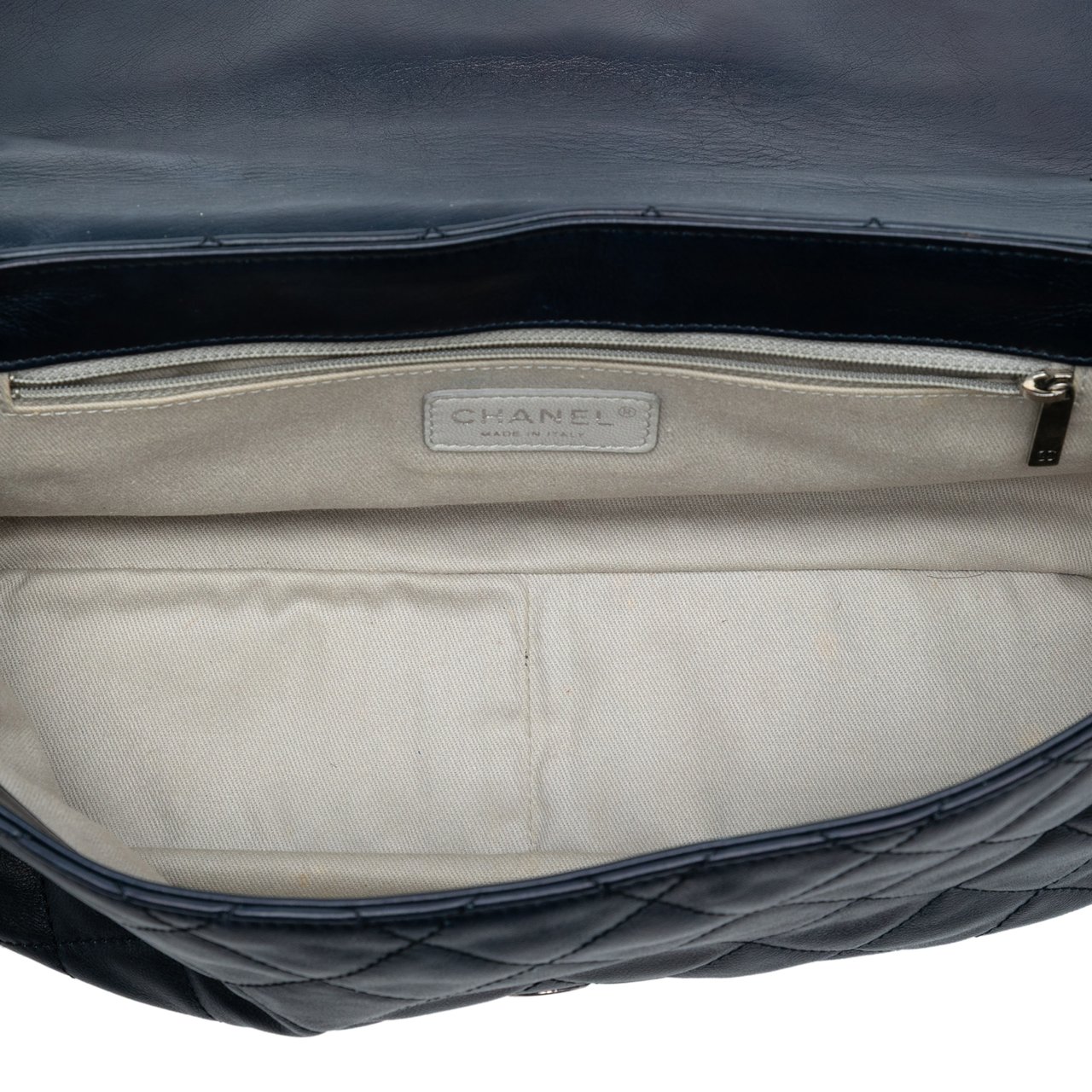 Chanel Large Tricolor Quilted Lambskin Country Chic Flap Blauw