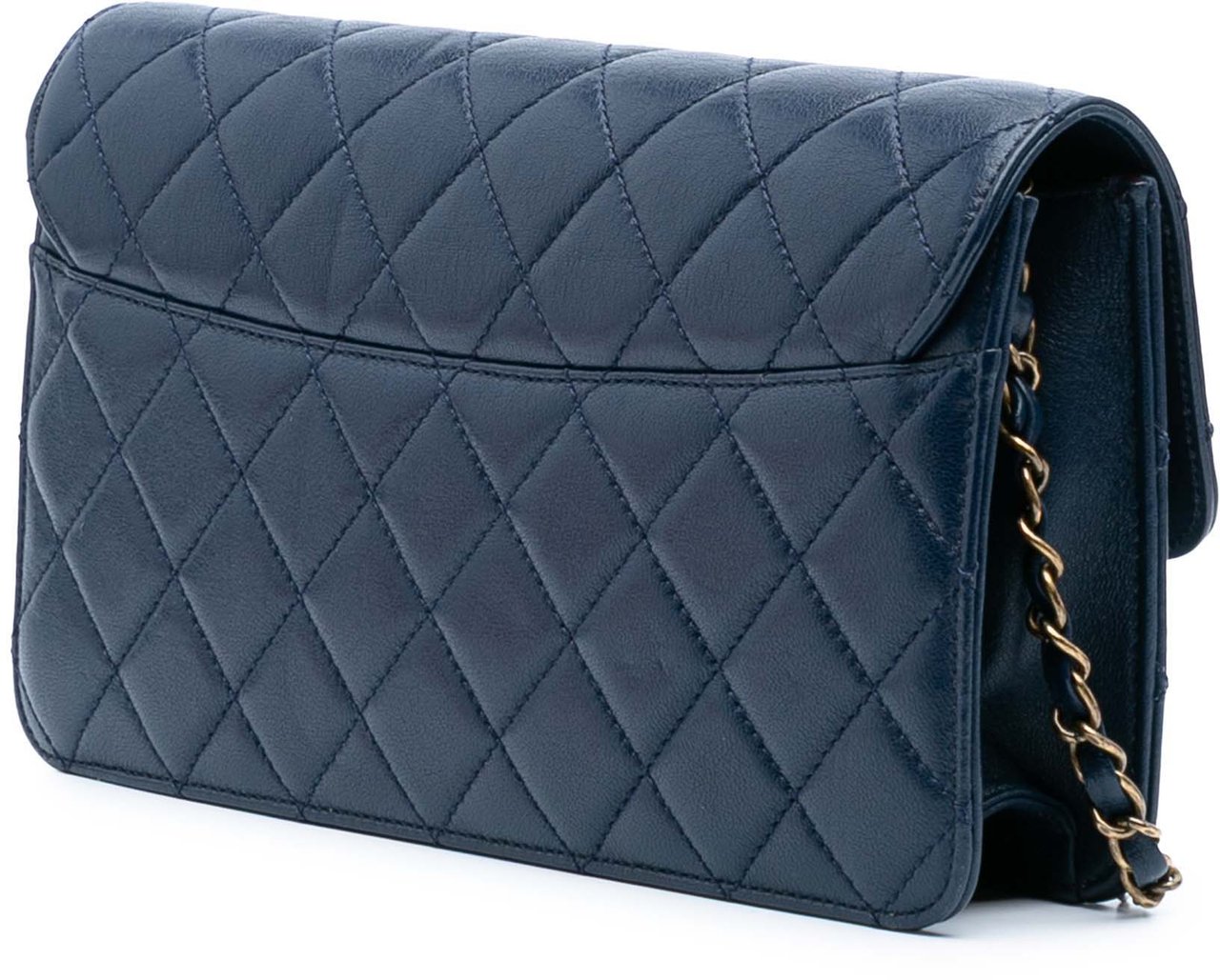 Chanel Medium Sheepskin Beauty Lock Flap Blauw