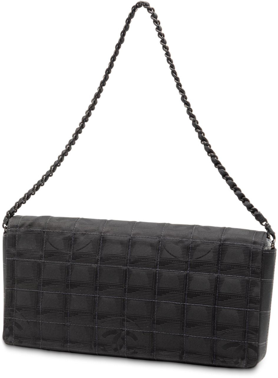 Chanel New Travel Line Nylon East West Flap Zwart