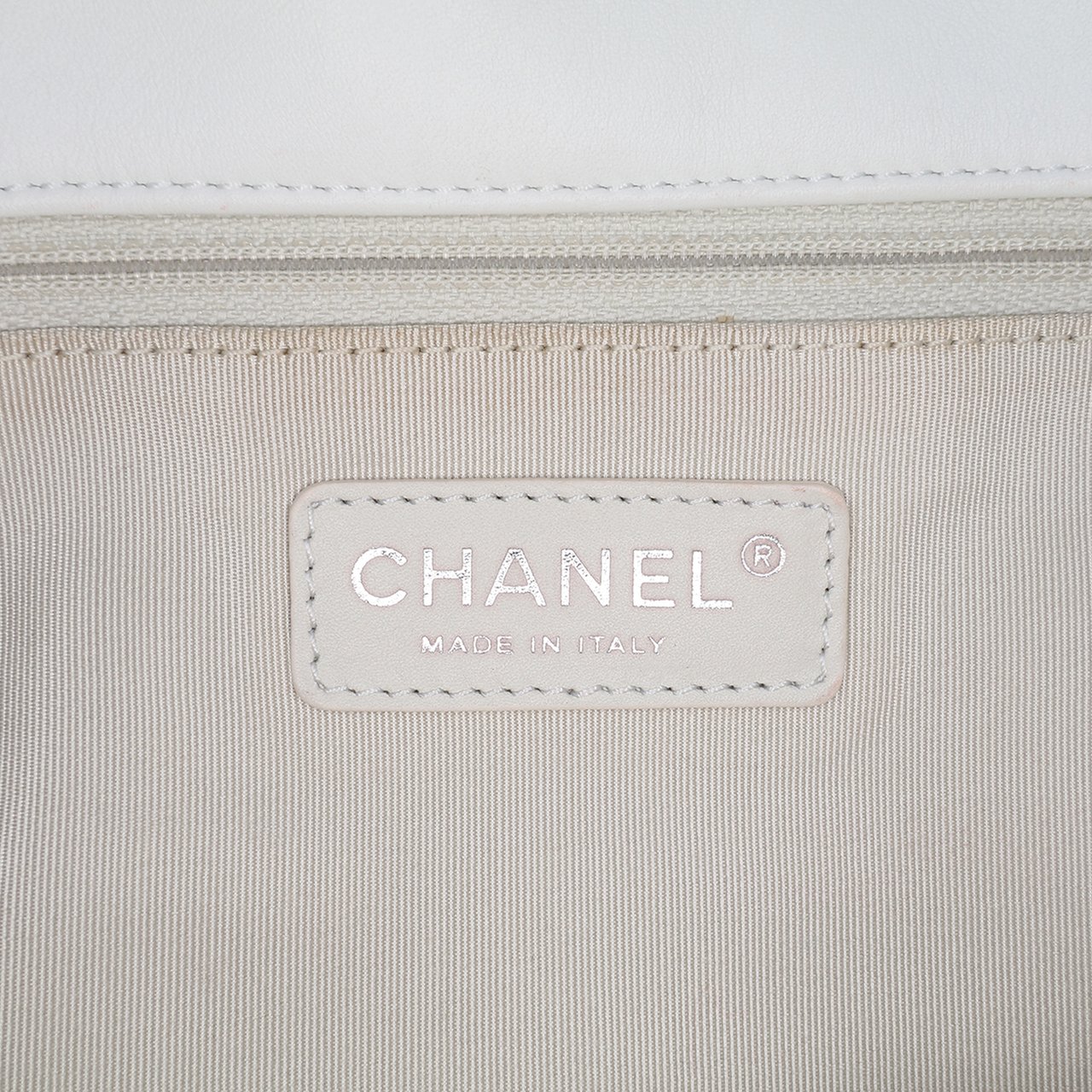 Chanel Jumbo Calfskin Canebiers Net Flap Wit