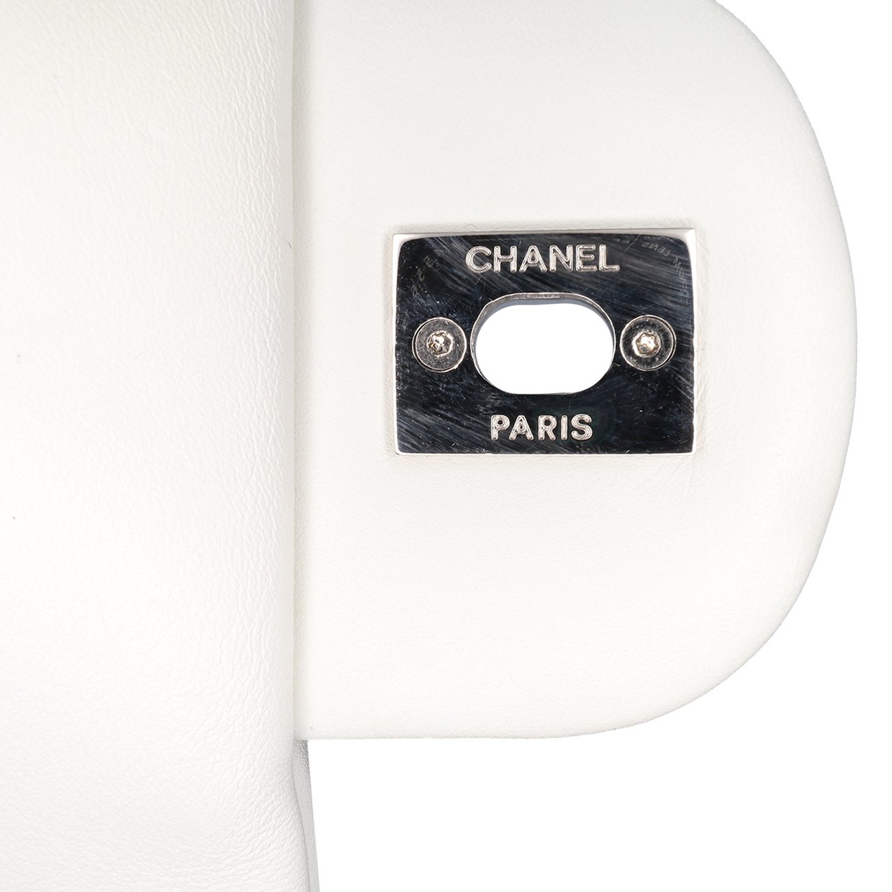 Chanel Jumbo Calfskin Canebiers Net Flap Wit