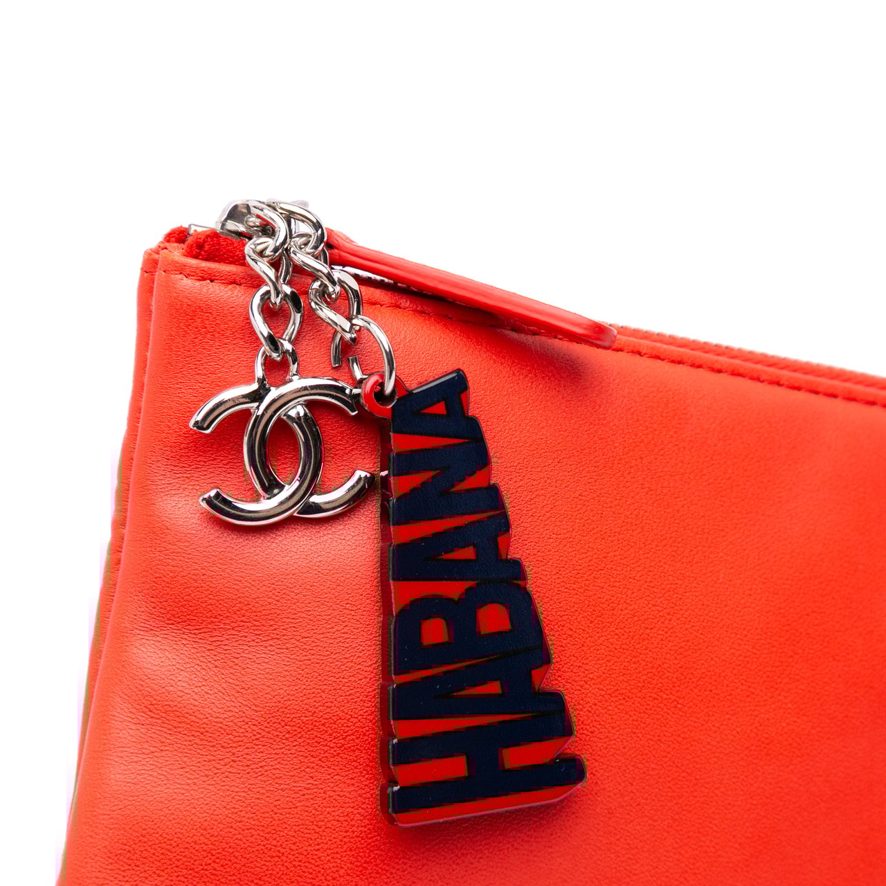 Chanel Medium Printed Lambskin Cuba La Habana O Case Clutch Rood