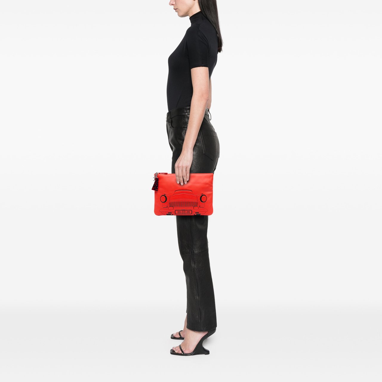 Chanel Medium Printed Lambskin Cuba La Habana O Case Clutch Rood