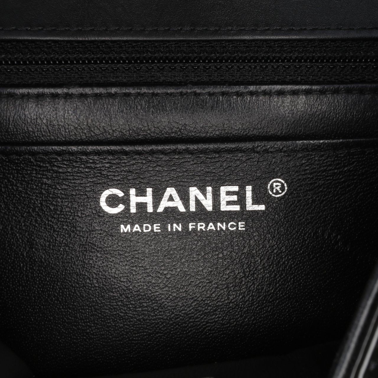 Chanel Mini Square Classic Patent So Black Single Flap Zwart