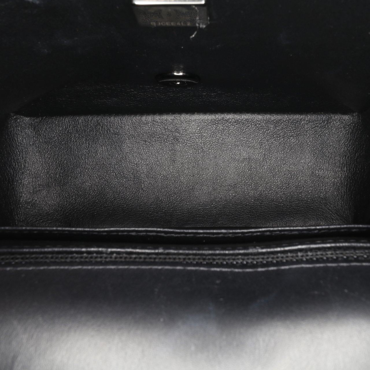 Chanel Mini Square Classic Patent So Black Single Flap Zwart