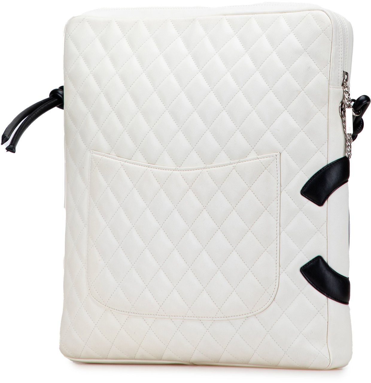 Chanel Maxi Lambskin Cambon Ligne Crossbody Wit