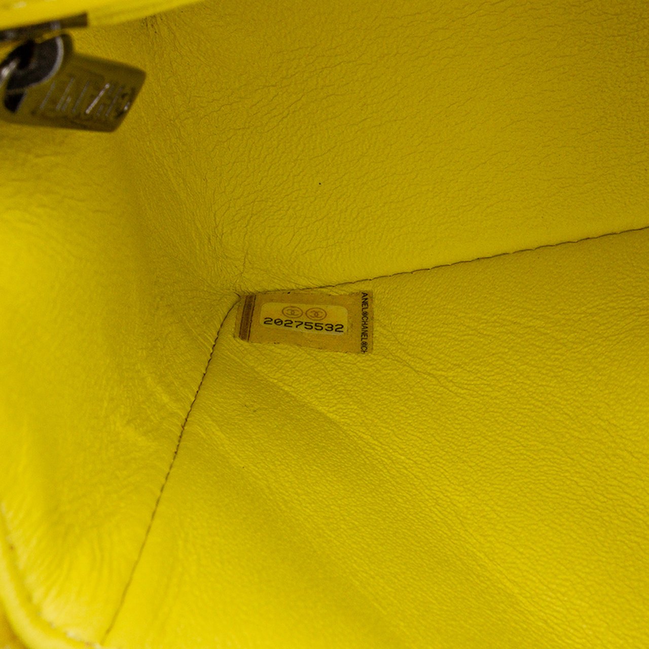 Chanel Mini Rectangular Classic Velvet Single Flap Geel