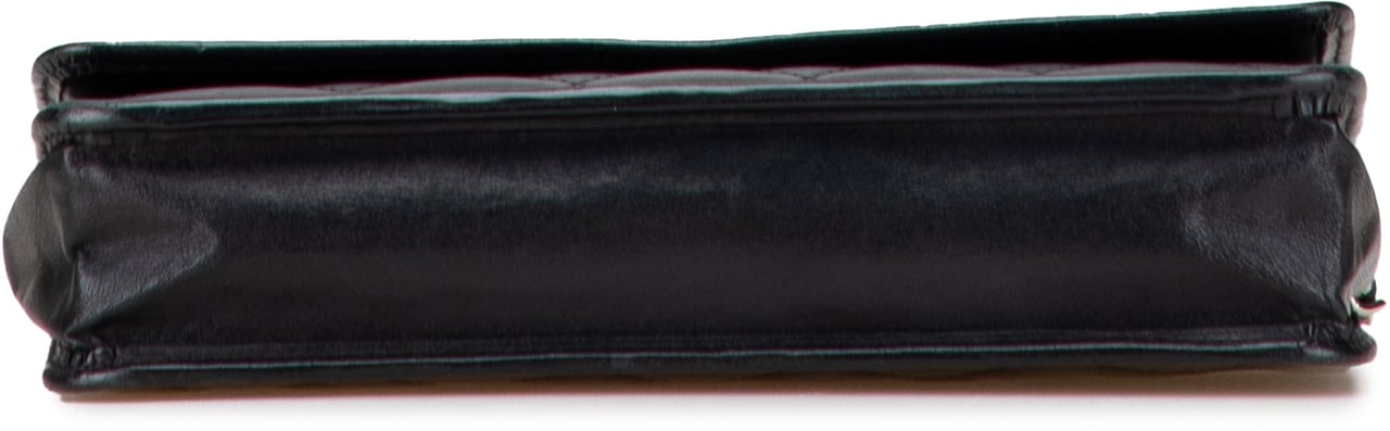 Chanel Lambskin Cambon Ligne Wallet On Chain Zwart