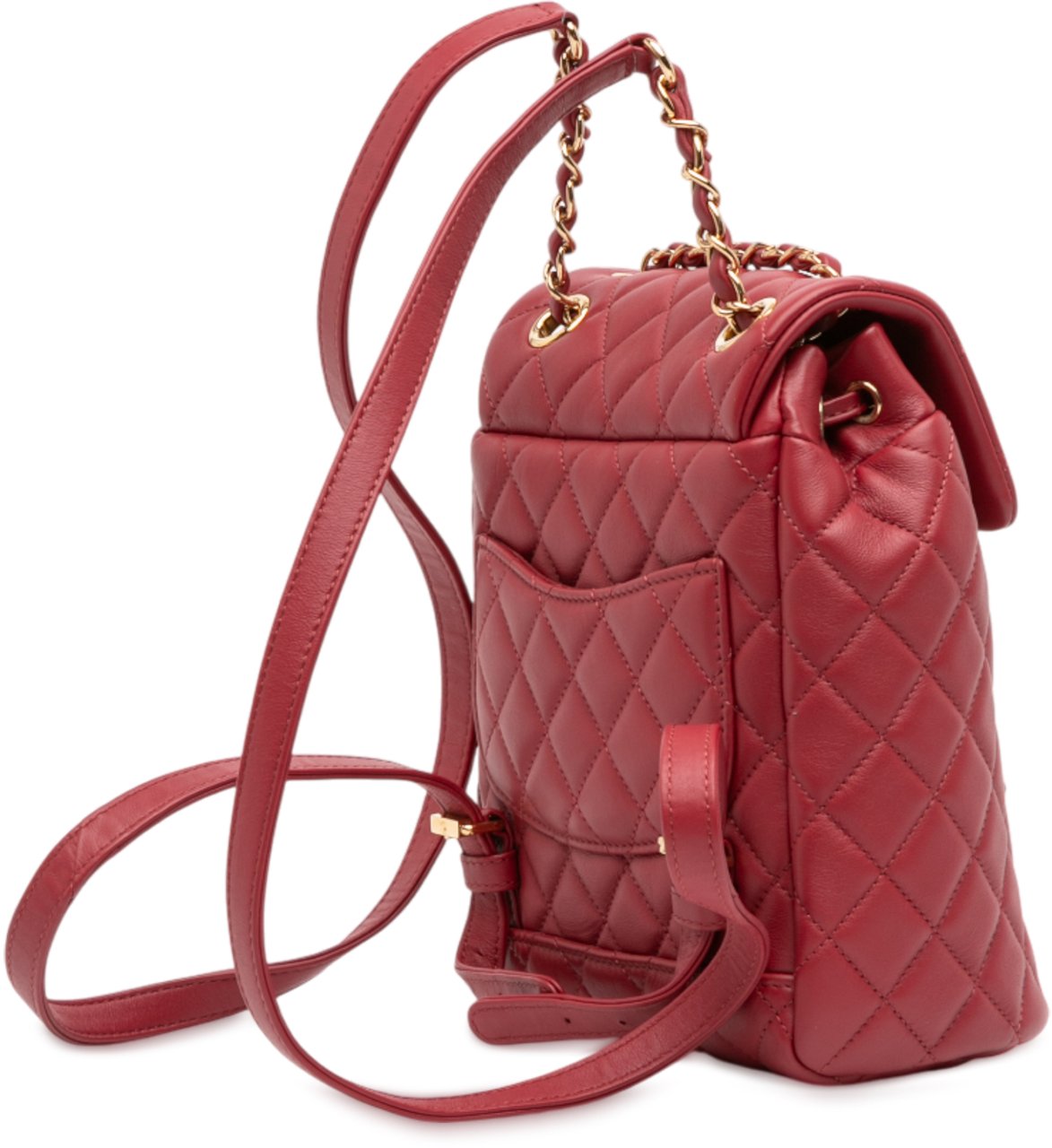 Chanel Mini Quilted Lambskin Urban Spirit Backpack Rood