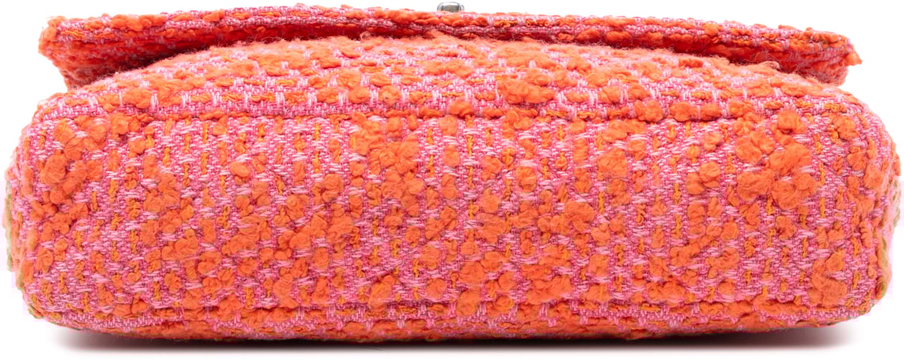 Chanel CC Quilted Tweed Flap Oranje