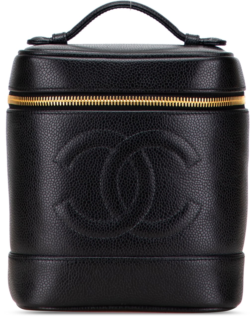 Chanel CC Caviar Vanity Case Zwart