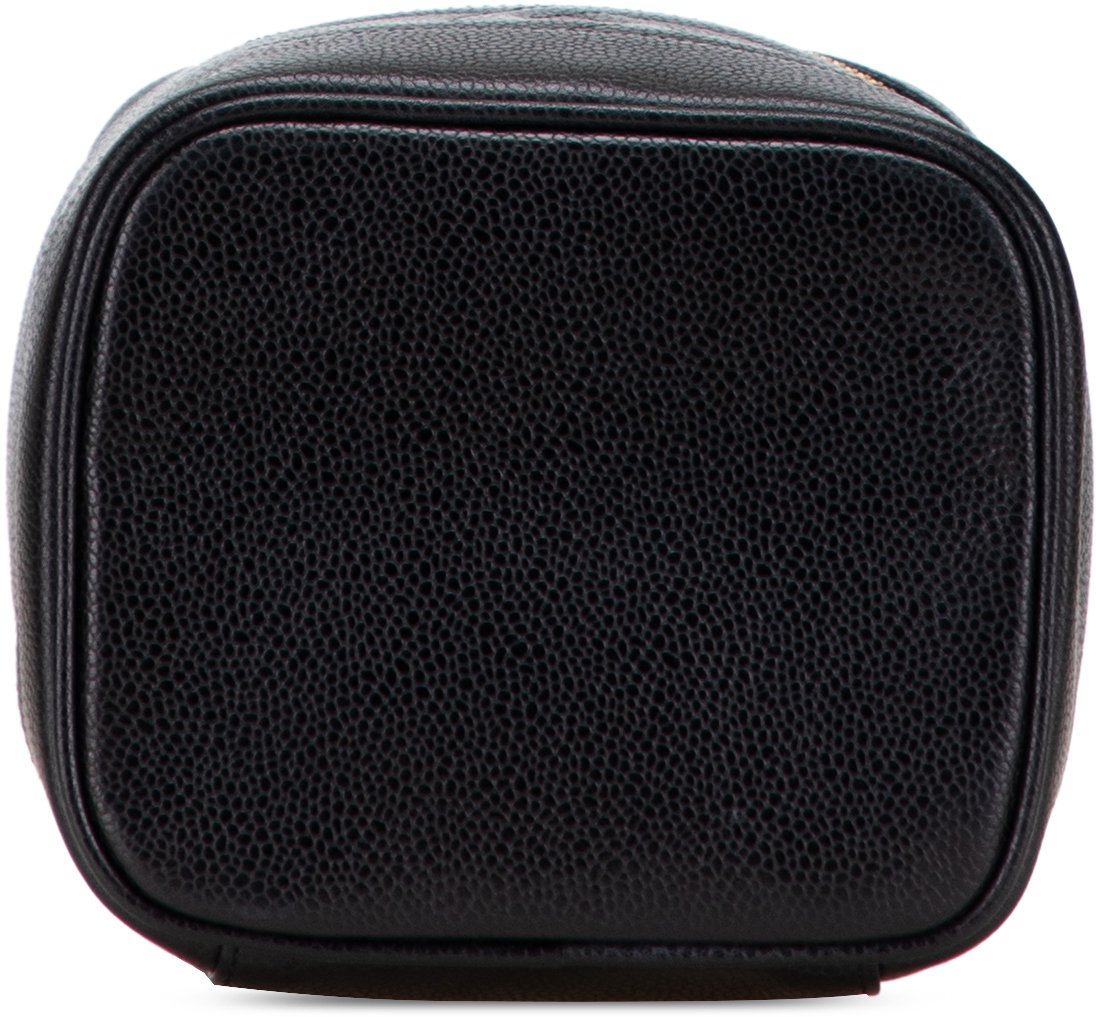 Chanel CC Caviar Vanity Case Zwart