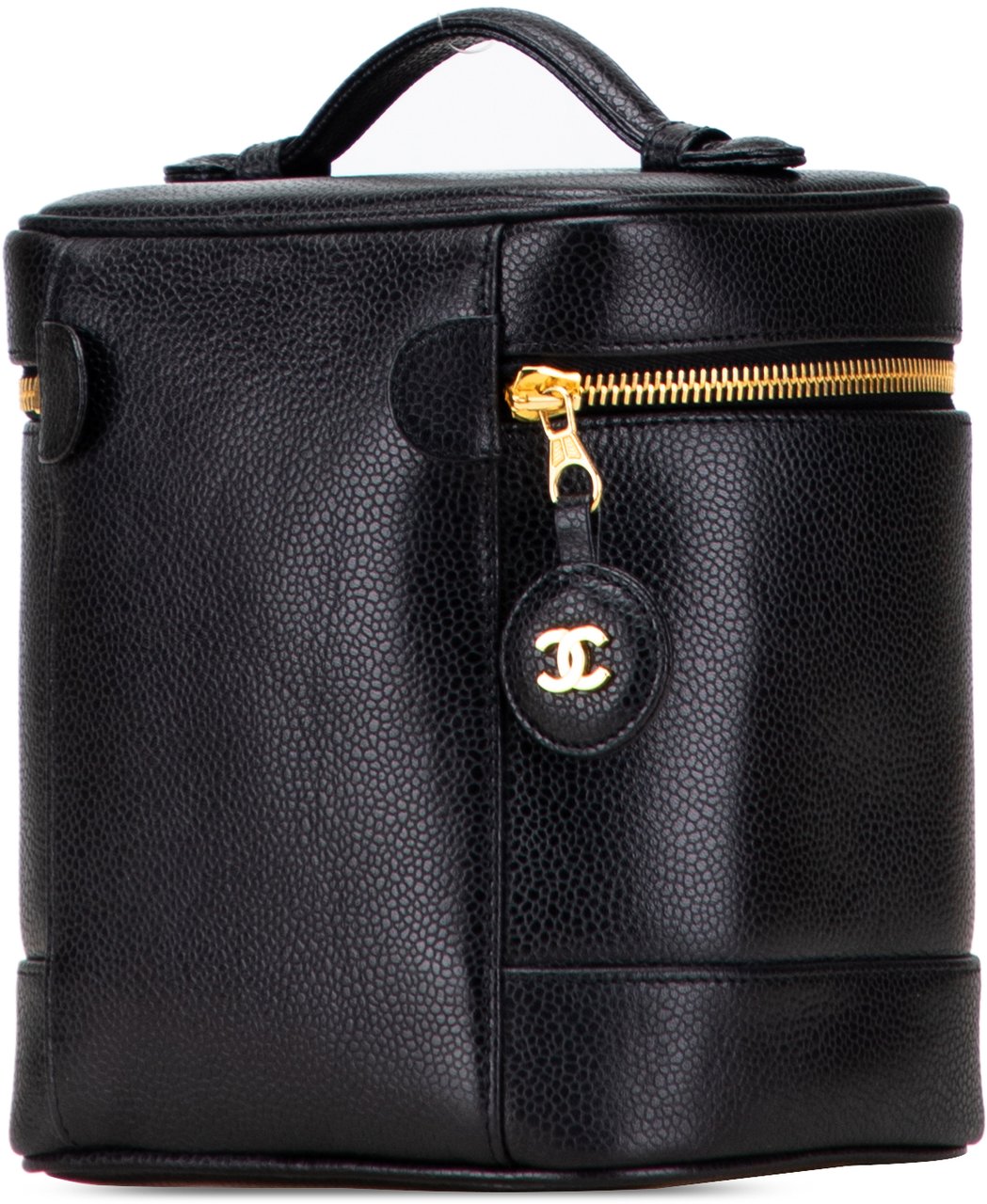 Chanel CC Caviar Vanity Case Zwart