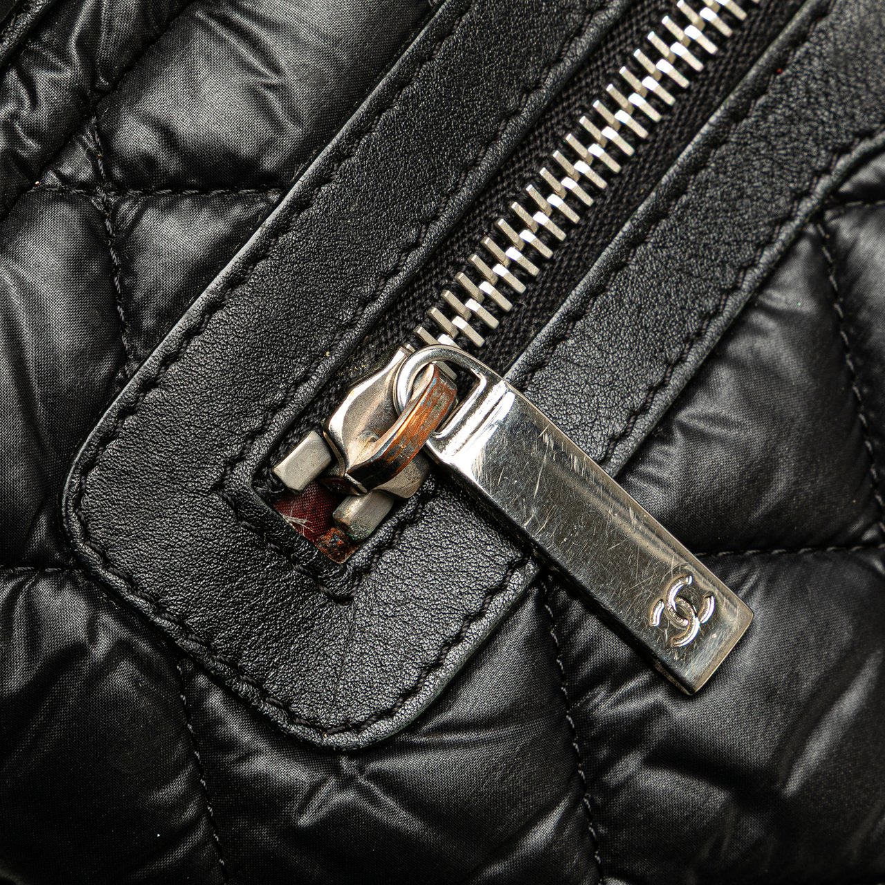 Chanel Small Quilted Nylon Coco Cocoon Tote Zwart