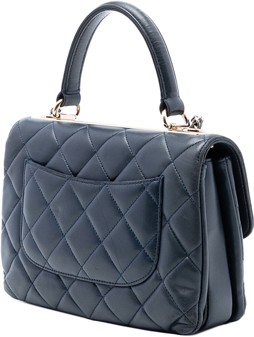 Chanel Small Quilted Lambskin Trendy CC Top Handle Flap Blauw