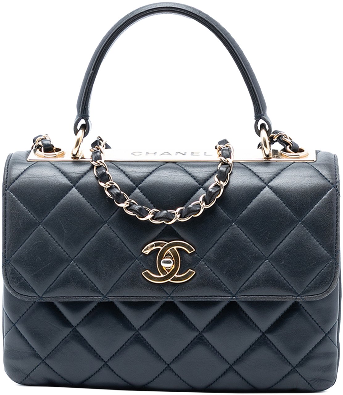 Chanel Small Quilted Lambskin Trendy CC Top Handle Flap Blauw