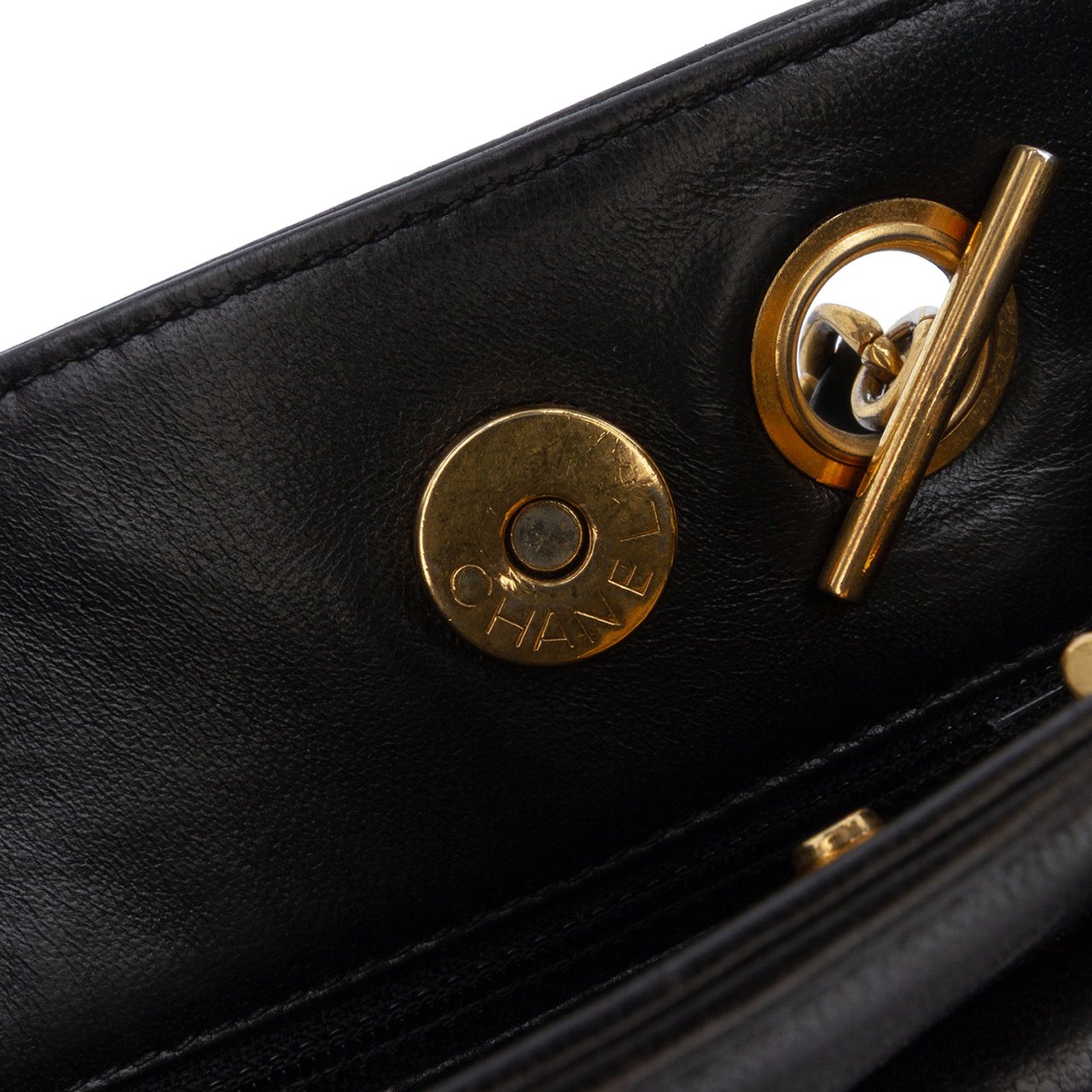 Chanel CC Lambskin Front Pocket Tote Zwart
