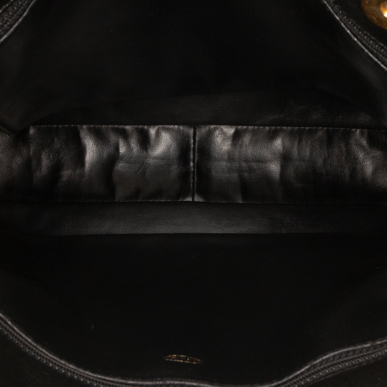 Chanel CC Lambskin Front Pocket Tote Zwart