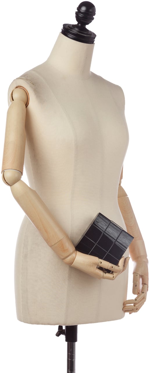 Chanel Choco Bar Lucite Perspex Clutch Zwart