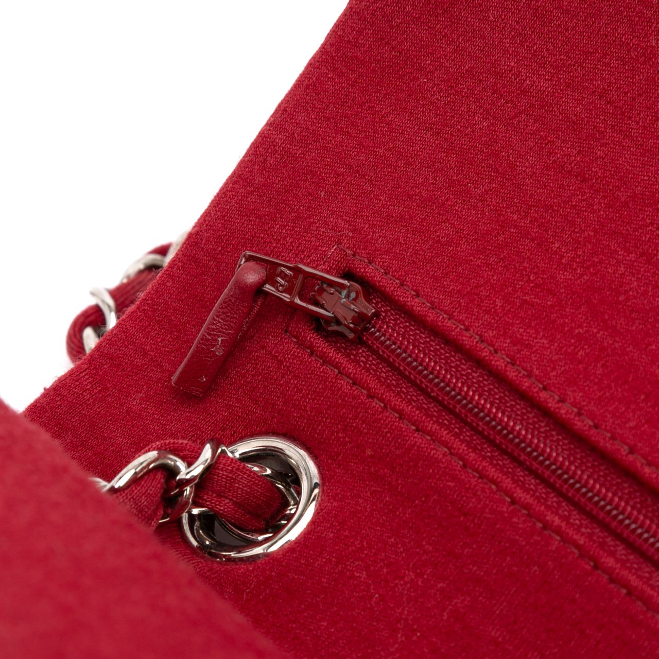 Chanel Medium Classic Jersey Double Flap Rood