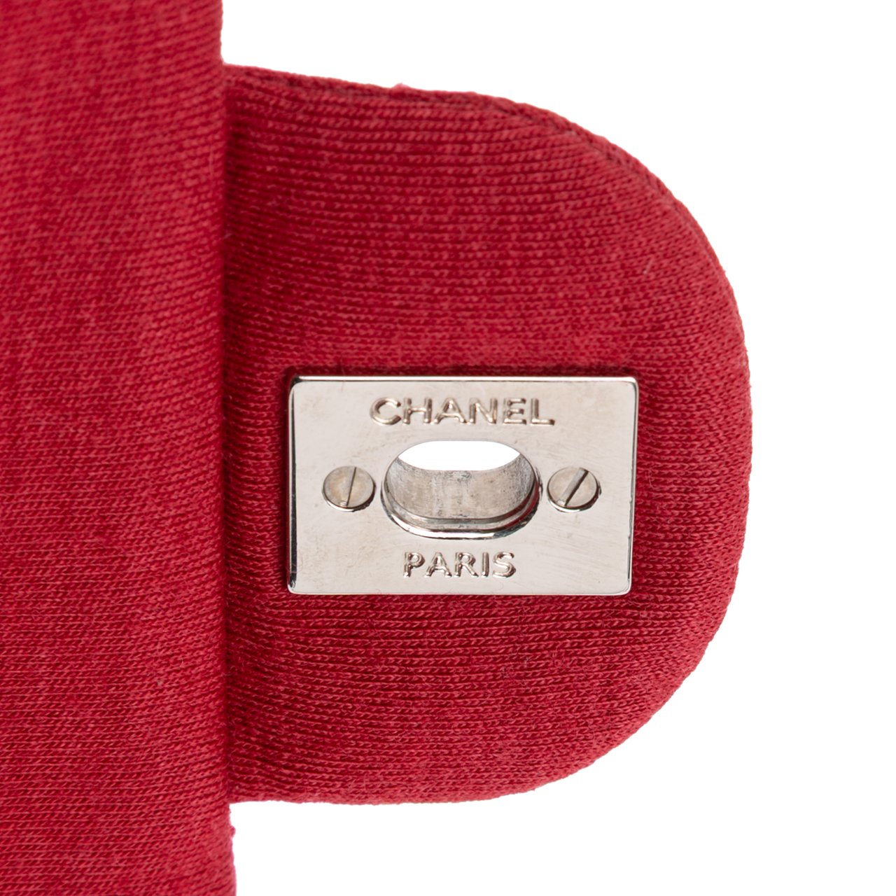 Chanel Medium Classic Jersey Double Flap Rood