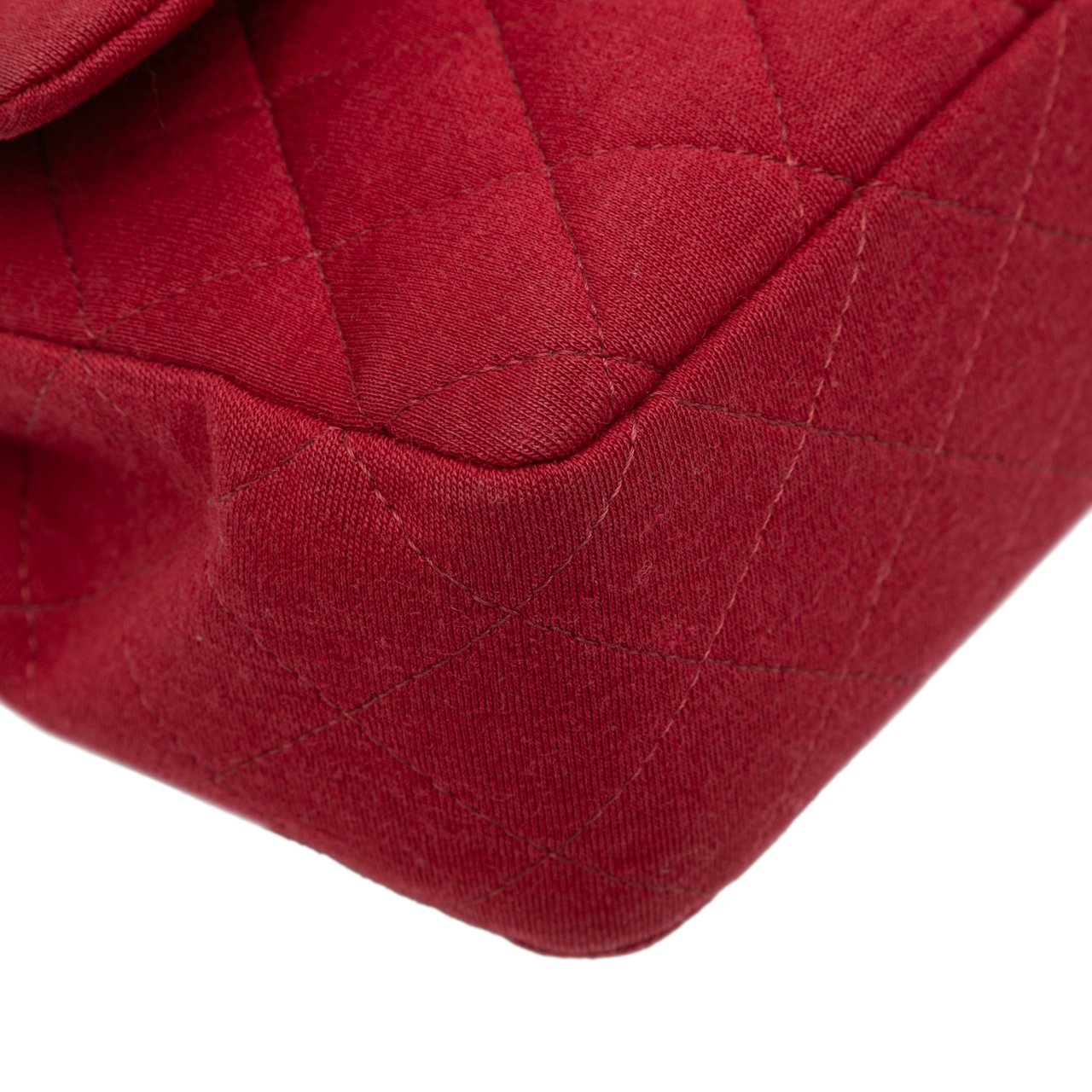 Chanel Medium Classic Jersey Double Flap Rood