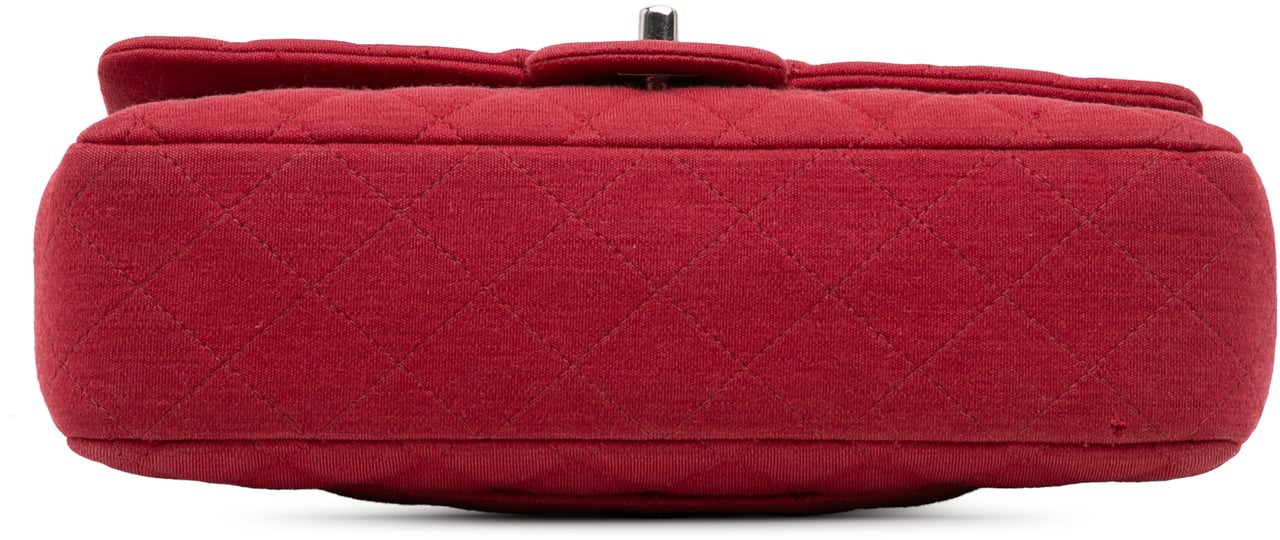 Chanel Medium Classic Jersey Double Flap Rood