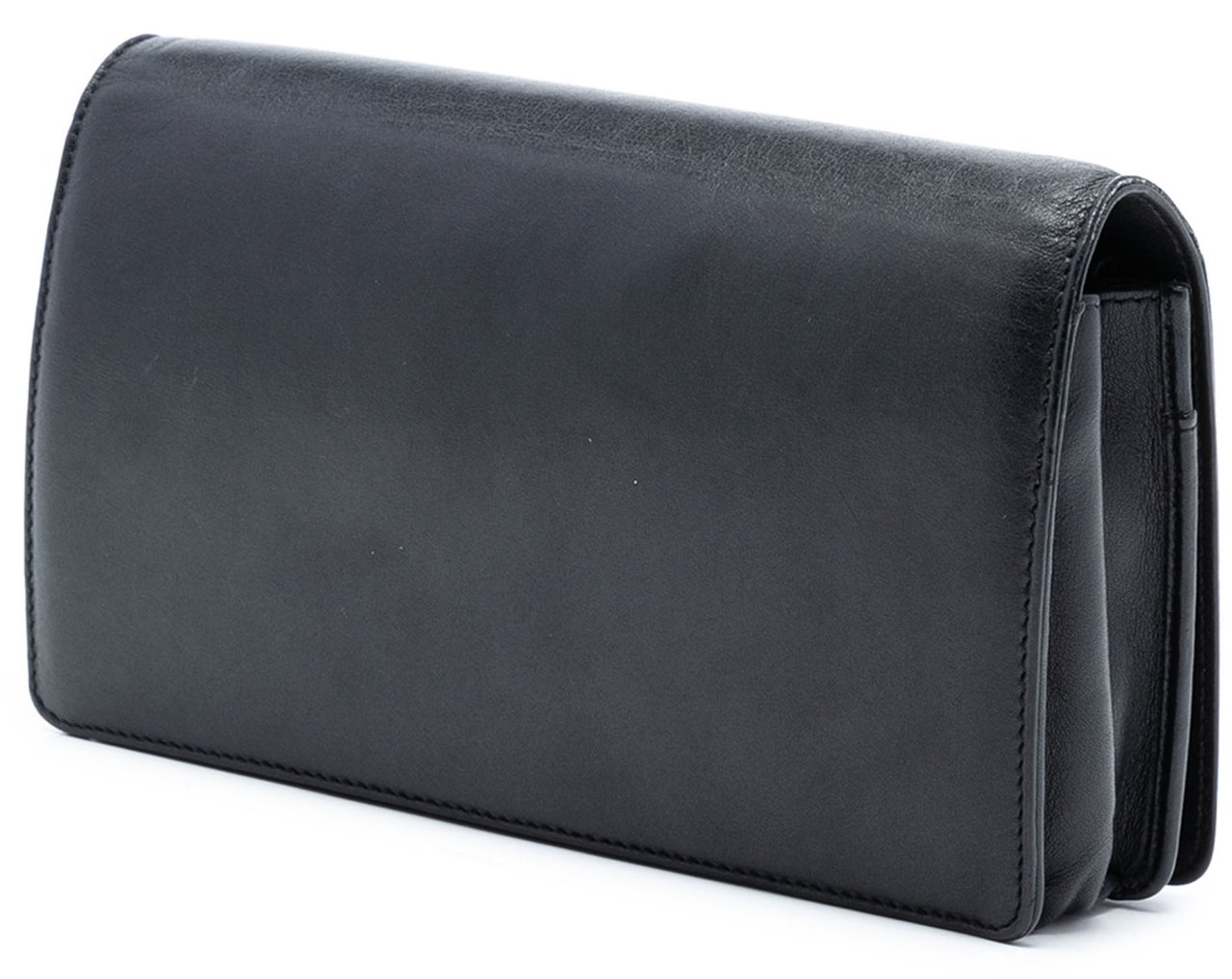 Chanel Studded Lambskin CC Wallet on Chain Zwart