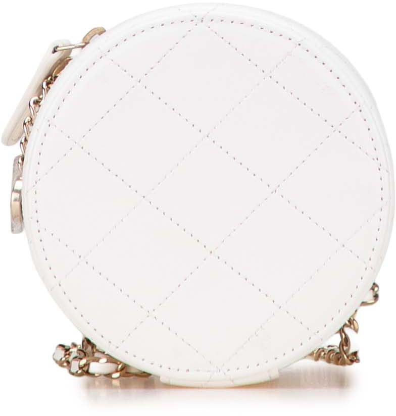 Chanel Quilted Lambskin Leather Chain and Charm Vanity Case Wit