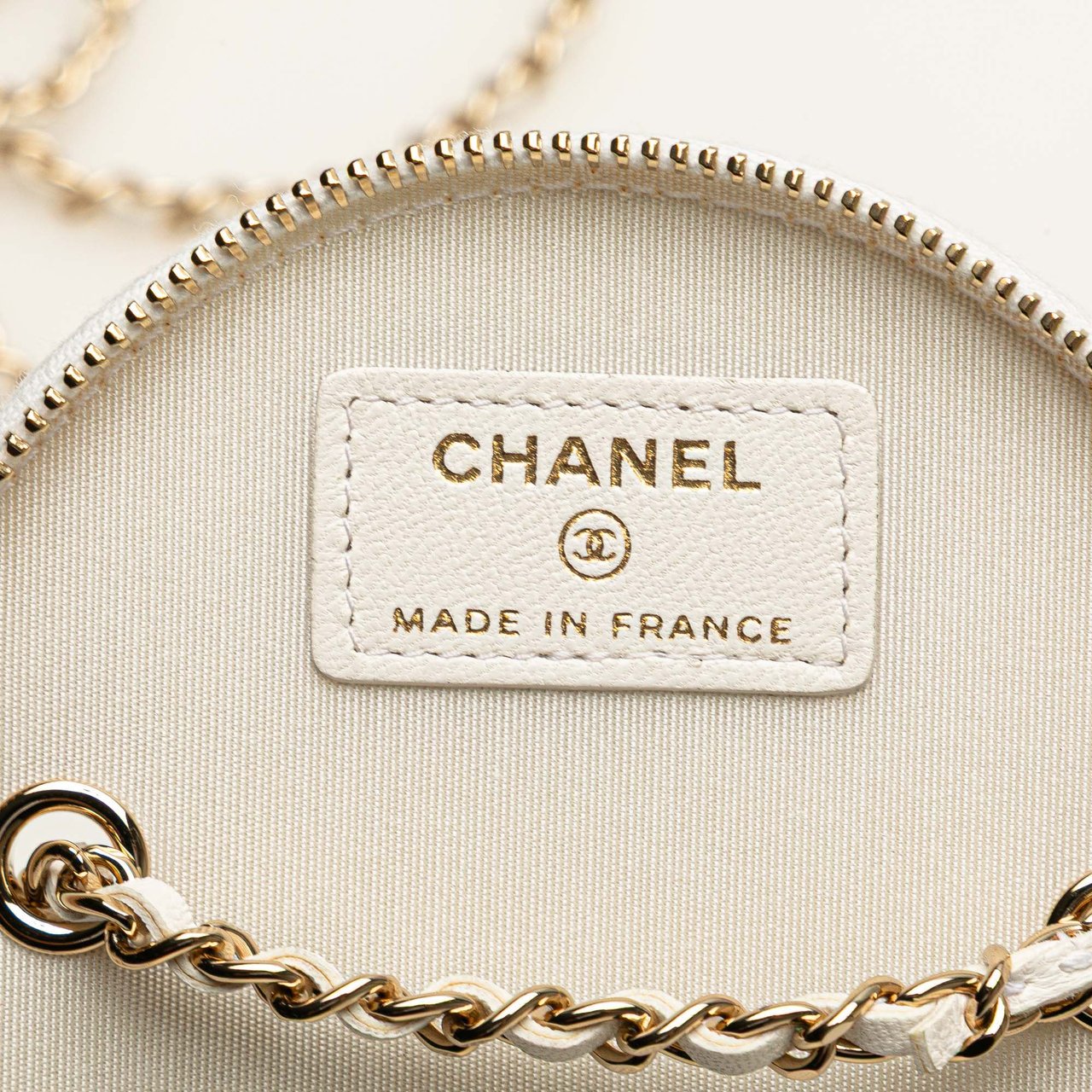 Chanel Quilted Lambskin Leather Chain and Charm Vanity Case Wit