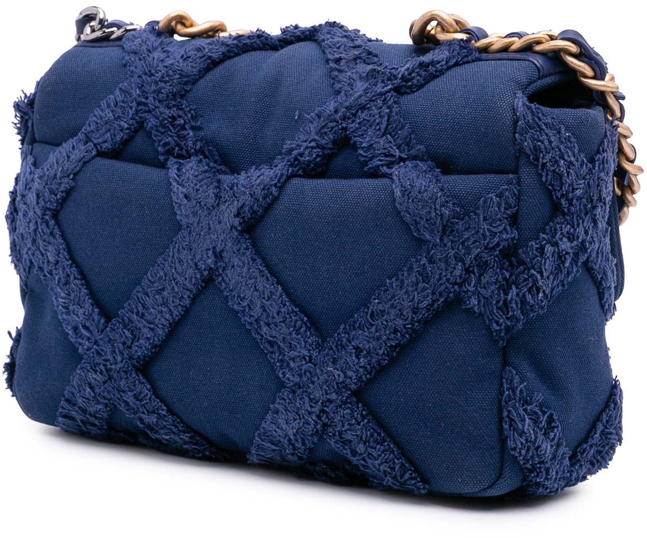 Chanel Medium Canvas and Cotton 19 Flap Blauw