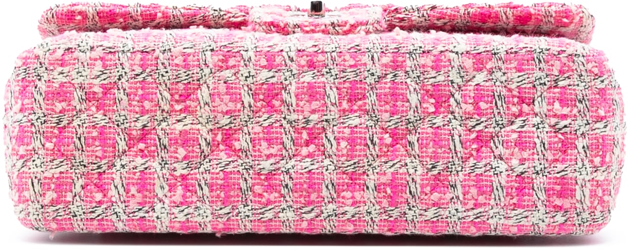 Chanel Jumbo Classic Tweed Double Flap Roze