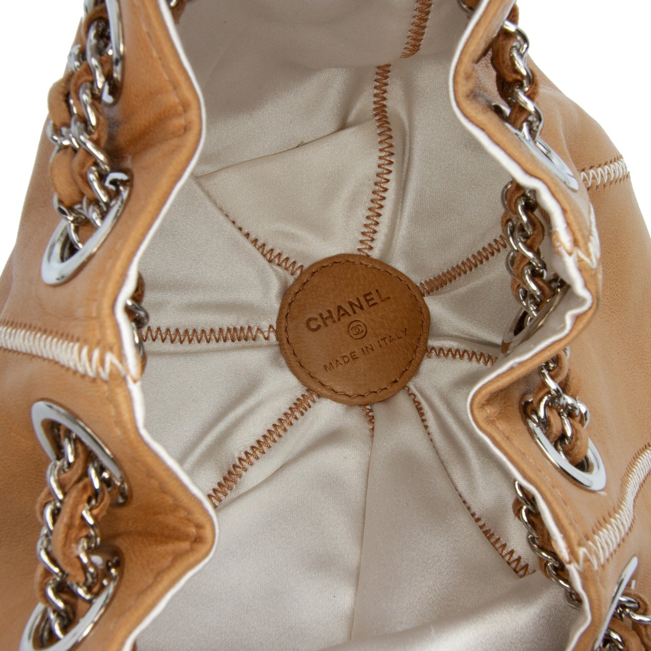 Chanel Mini Lambskin and Satin Reversible Sac Cordon Bruin