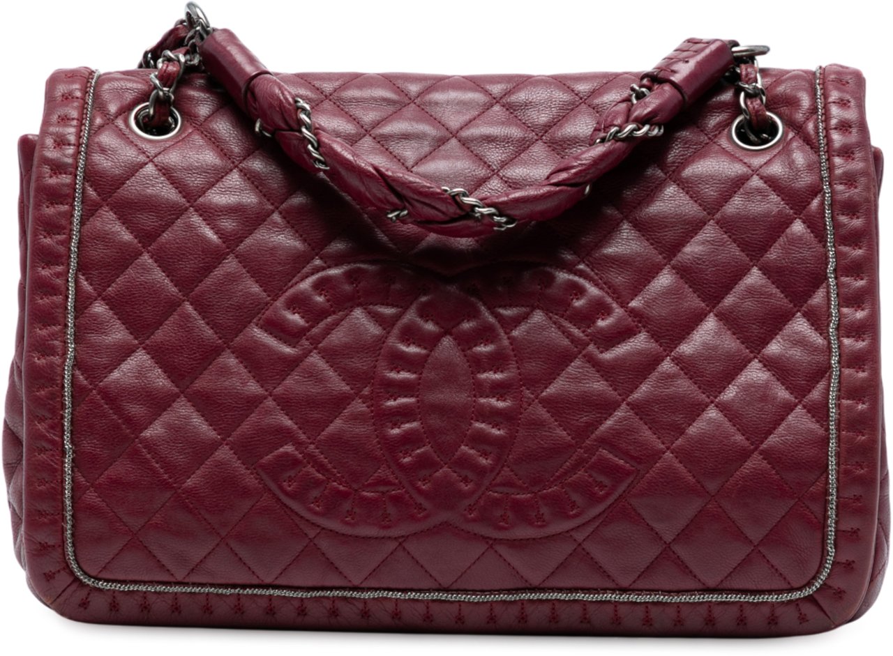 Chanel Quilted Calfskin Istanbul Accordion Flap Rood