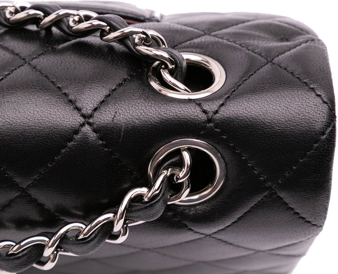 Chanel Medium Classic Lambskin Double Flap Zwart