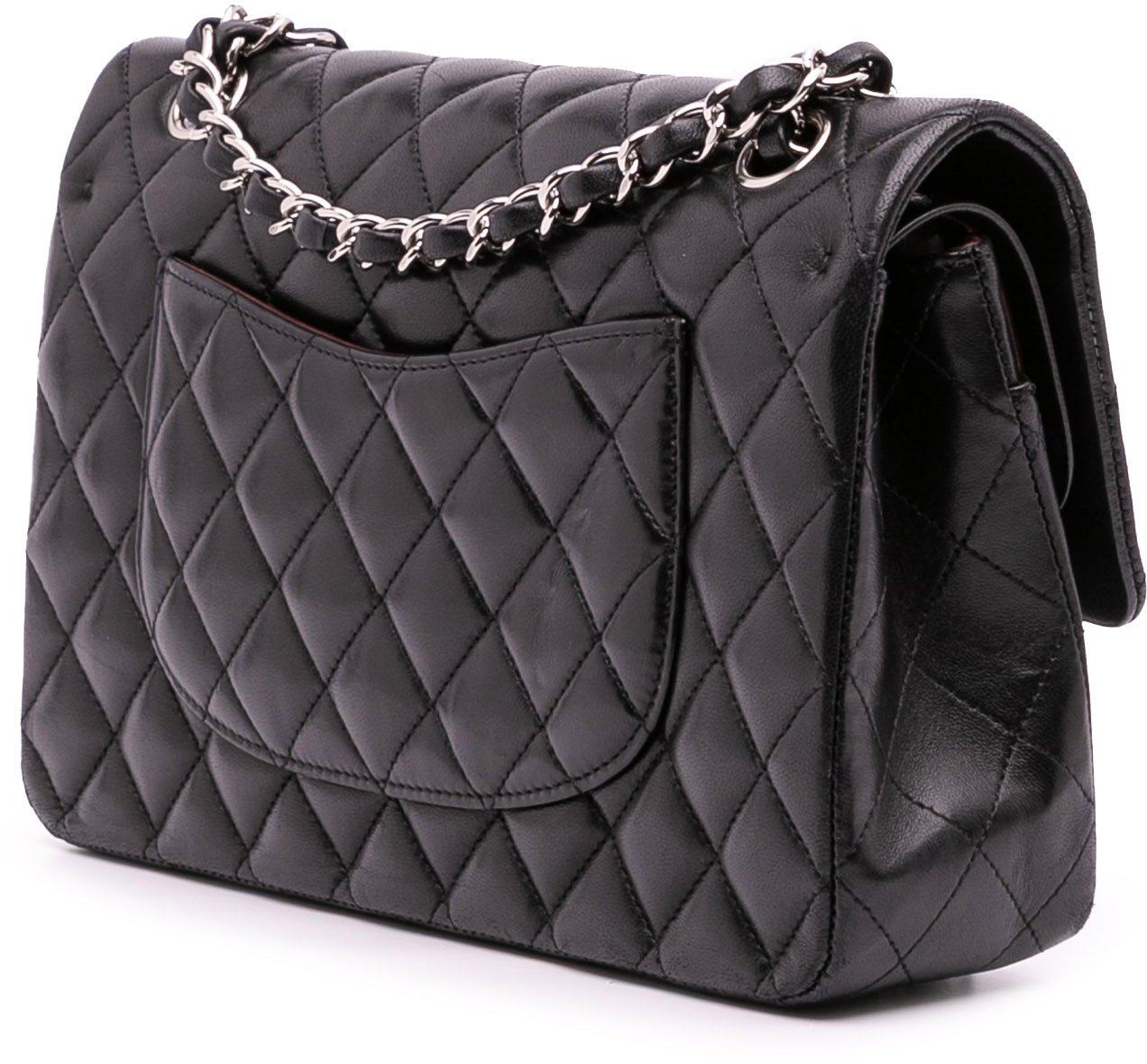 Chanel Medium Classic Lambskin Double Flap Zwart