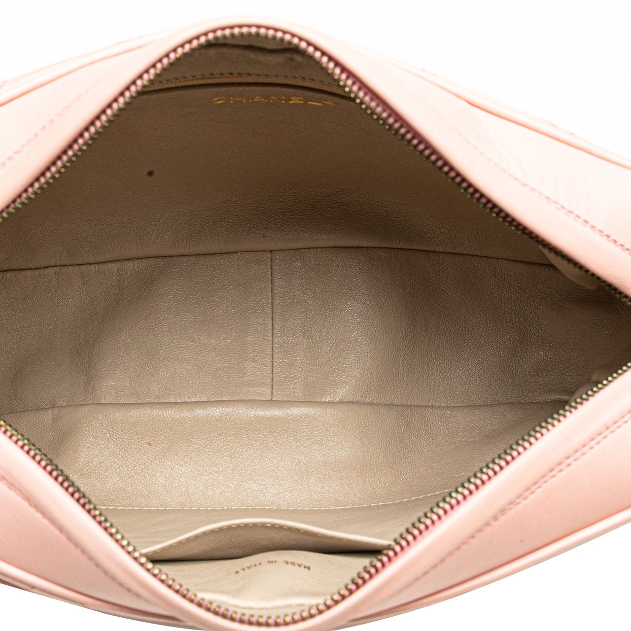 Chanel CC Quilted Lambskin Camera Crossbody Roze