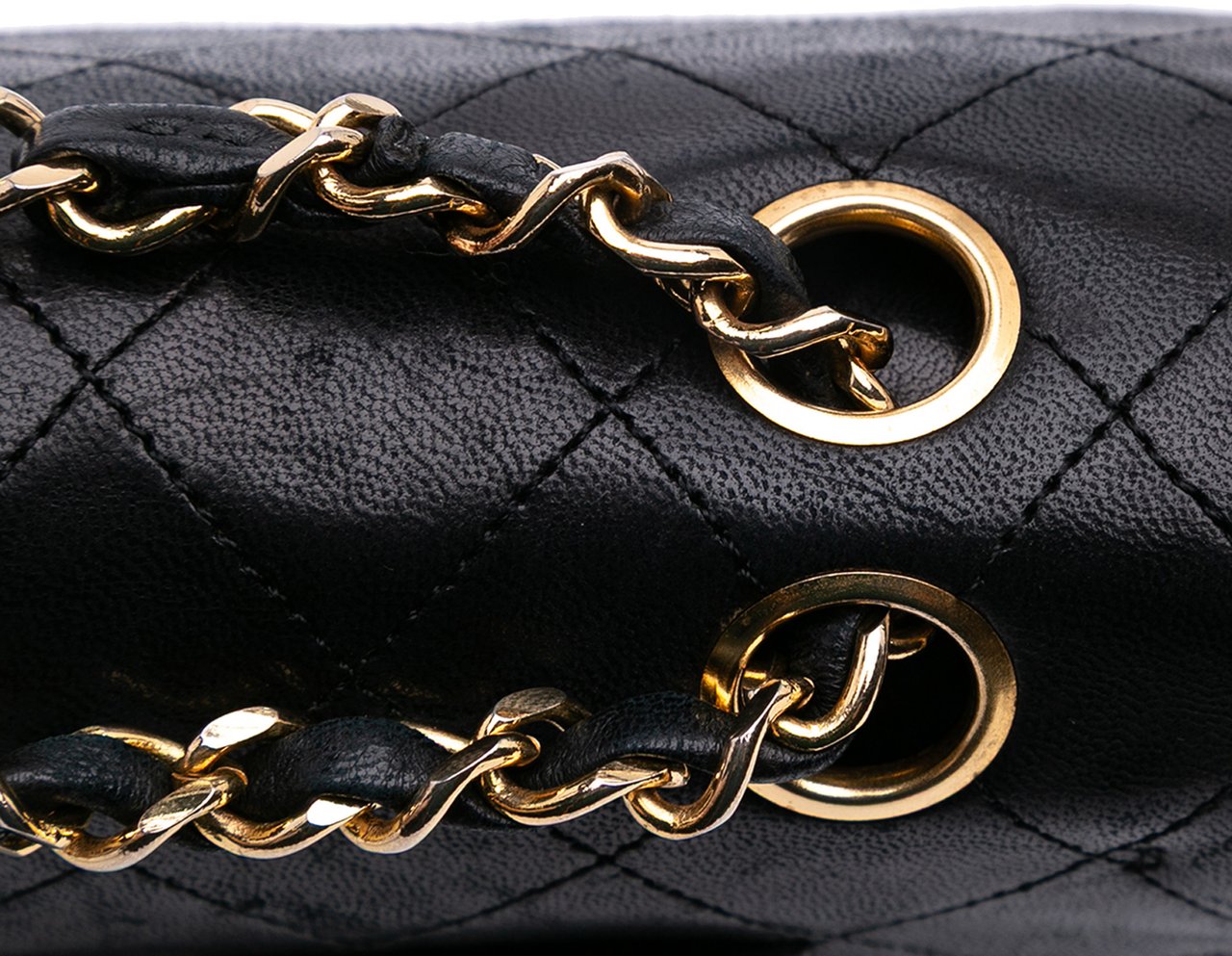 Chanel Small Classic Lambskin Double Flap Zwart