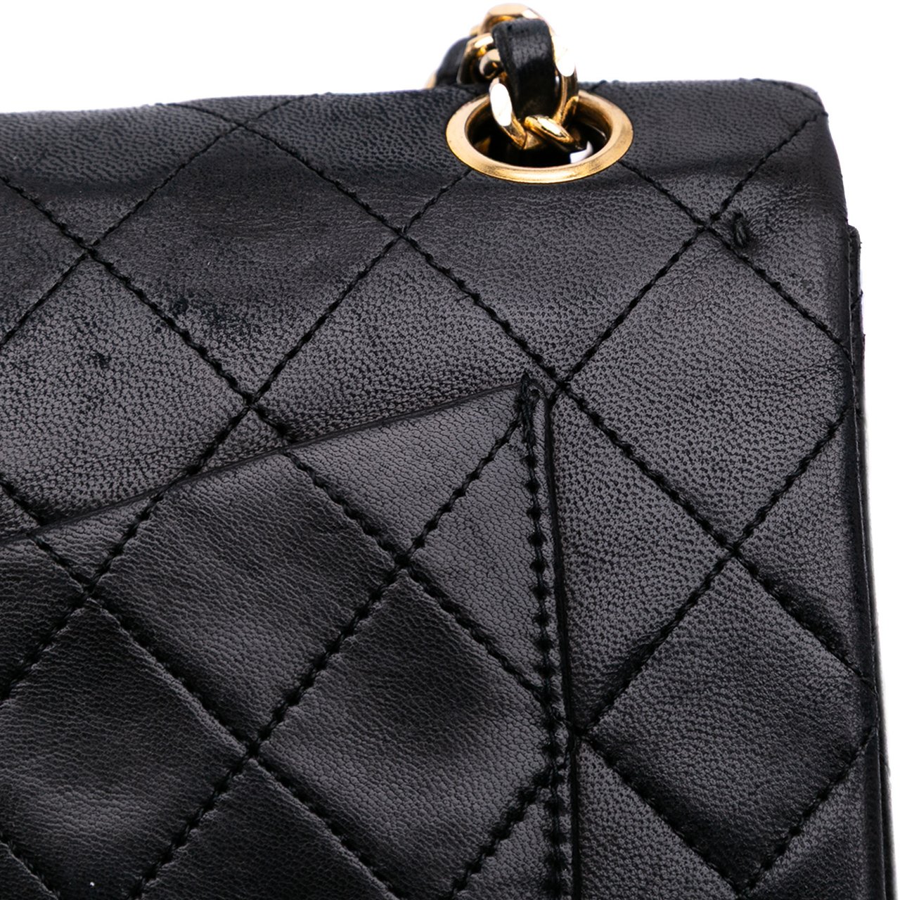 Chanel Small Classic Lambskin Double Flap Zwart