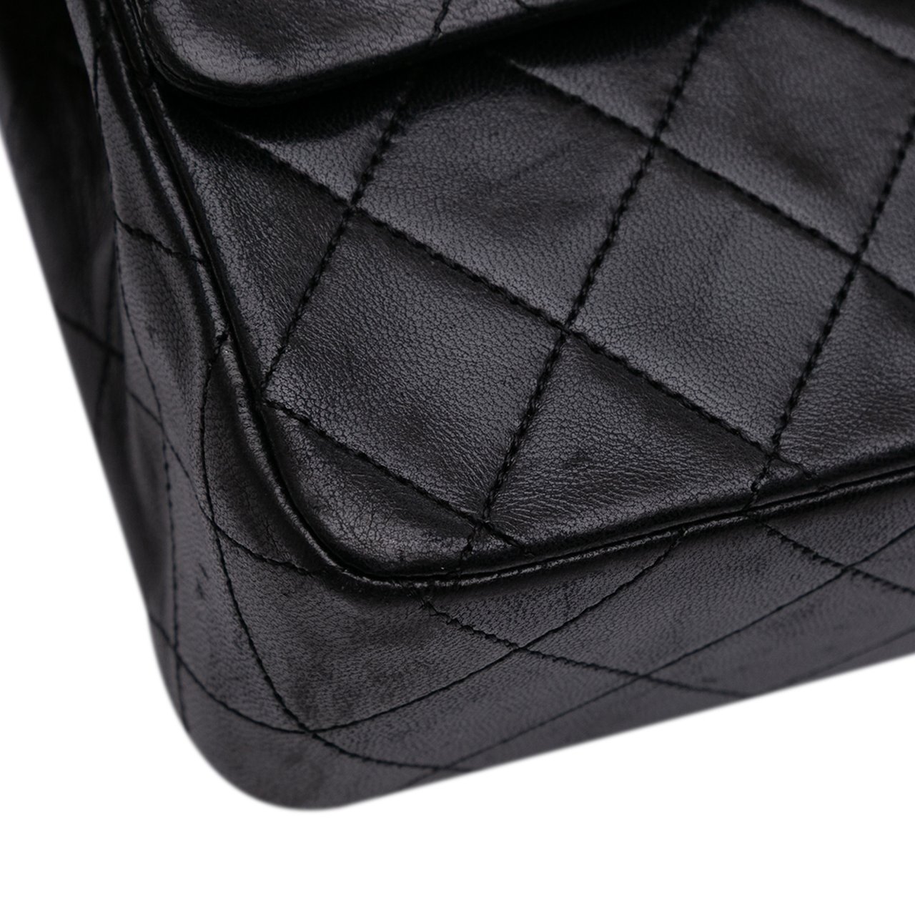 Chanel Small Classic Lambskin Double Flap Zwart